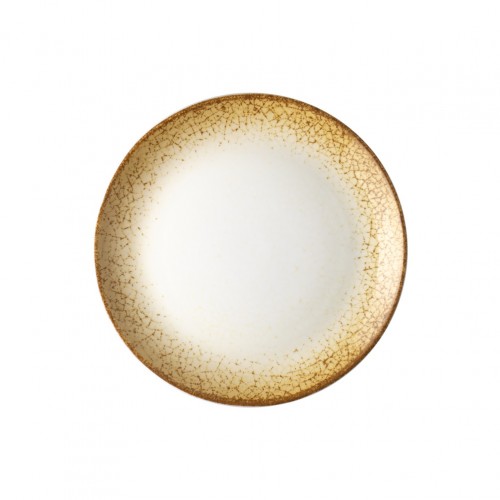 Πιάτο Ρηχό πορσελάνης coupe Φ27cm Κίτρινο Μπεζ σειρά Cavo LUKANDA Σετ 6 c534970