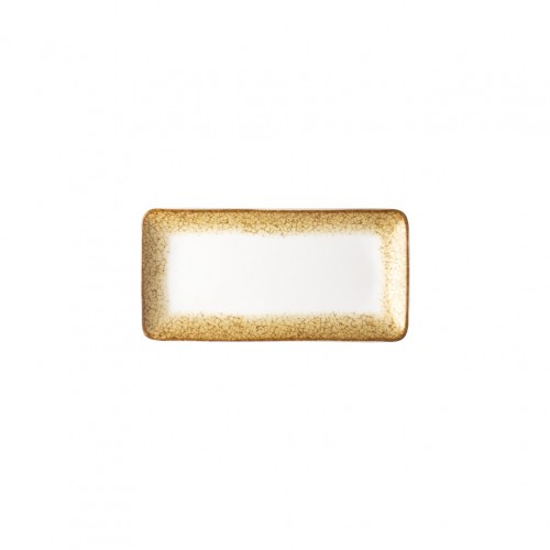 Πιατέλα ορθογώνια πορσελάνης 21x10cm Κίτρινο Μπεζ σειρά Cavo LUKANDA Σετ 6 c534972