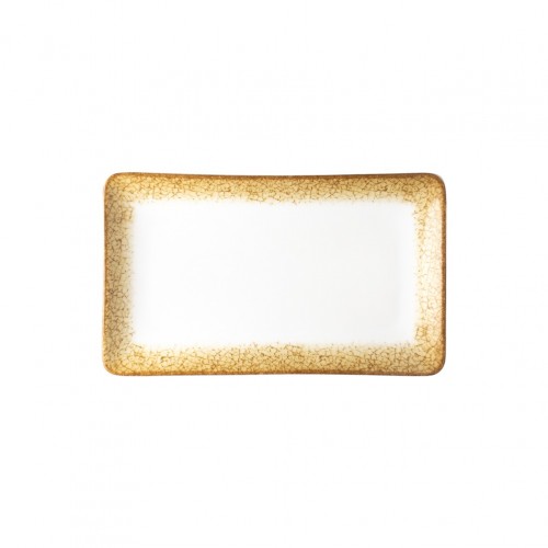 Πιατέλα ορθογώνια πορσελάνης 27x16cm Κίτρινο Μπεζ σειρά Cavo LUKANDA Σετ 6 c534973