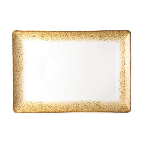 Πιατέλα ορθογώνια πορσελάνης 36x24cm Κίτρινο Μπεζ σειρά Cavo LUKANDA Σετ 4 c534974