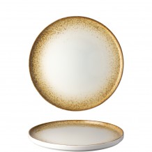 Πιάτο πορσελάνης με κάθετο χείλος step Φ27cm Κίτρινο Μπεζ σειρά Cavo LUKANDA Σετ 6 c534976