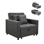 ΠΟΛΥΘΡΟΝΑ-ΚΡΕΒΑΤΙ MERO HM3306 01 ΓΚΡΙ ΥΦΑΣΜΑ 98x85x88Υεκ c534984