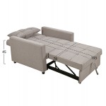 ΠΟΛΥΘΡΟΝΑ-ΚΡΕΒΑΤΙ MERO HM3306 03 ΜΠΕΖ ΥΦΑΣΜΑ 98x85x88Υεκ c534992