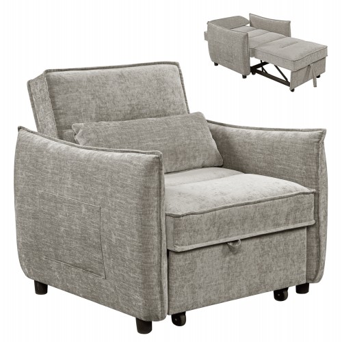 ΠΟΛΥΘΡΟΝΑ-ΚΡΕΒΑΤΙ ORYN HM3307 03 ΜΠΕΖ ΥΦΑΣΜΑ 89x85x84Υεκ c534993