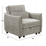 ΠΟΛΥΘΡΟΝΑ-ΚΡΕΒΑΤΙ ORYN HM3307 03 ΜΠΕΖ ΥΦΑΣΜΑ 89x85x84Υεκ c534993