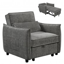 ΠΟΛΥΘΡΟΝΑ-ΚΡΕΒΑΤΙ ORYN HM3307 01 ΓΚΡΙ ΥΦΑΣΜΑ 89x85x84Υεκ c534994