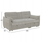 ΚΑΝΑΠΕΣ ΚΡΕΒΑΤΙ 2-ΘΕΣΙΟΣ VELAR HM3305 03 ΜΠΕΖ ΥΦΑΣΜΑ 208x86x85Υεκ c534995