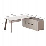 ΓΡΑΦΕΙΟ ΔΕΞΙΑ ΓΩΝΙΑ NEWLINE HM18271R ΜΕΛΑΜΙΝΗ ΕΚΡΟΥ-ΑΝΟΙΧΤΟ ΚΑΦΕ 200x165x75Υεκ c535019