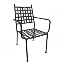 PATON πολυθρόνα μεταλλική Mesh μαύρη c53508