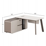 ΓΡΑΦΕΙΟ ΑΡΙΣΤΕΡΗ ΓΩΝΙΑ NEWLINE HM18272L ΜΕΛΑΜΙΝΗ ΕΚΡΟΥ-ΑΝΟΙΧΤΟ ΚΑΦΕ 160x145x75Υεκ c535103