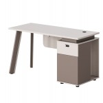 ΓΡΑΦΕΙΟ ΜΕ ΔΕΞΙ ΝΤΟΥΛΑΠΙ NEWLINE HM18273R ΜΕΛΑΜΙΝΗ ΕΚΡΟΥ-ΑΝΟΙΧΤΟ ΚΑΦΕ 120x60x75Υεκ c535105