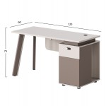 ΓΡΑΦΕΙΟ ΜΕ ΔΕΞΙ ΝΤΟΥΛΑΠΙ NEWLINE HM18273R ΜΕΛΑΜΙΝΗ ΕΚΡΟΥ-ΑΝΟΙΧΤΟ ΚΑΦΕ 120x60x75Υεκ c535105