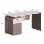 ΓΡΑΦΕΙΟ ΜΕ ΑΡΙΣΤΕΡΟ ΝΤΟΥΛΑΠΙ NEWLINE HM18274L ΜΕΛΑΜΙΝΗ ΕΚΡΟΥ-ΑΝΟΙΧΤΟ ΚΑΦΕ 120x60x75Υ c535107