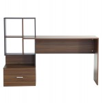 ΓΡΑΦΕΙΟ ΜΕΛΑΜΙΝΗΣ ΜΕ ΒΙΒΛΙΟΘΗΚΗ SYNDYA HM8993 01 ΚΑΡΥΔΙ -ΓΚΡΙ 149x48x105Y εκ c535123