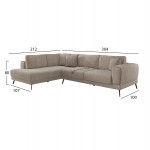 ΚΑΝΑΠΕΣ ΚΡΕΒΑΤΙ ΑΡΙΣΤΕΡΗ ΓΩΝΙΑ ZENORA HM3337 03L ΜΠΕΖ ΥΦΑΣΜΑ 304x212x80Υεκ c535125