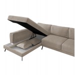 ΚΑΝΑΠΕΣ ΚΡΕΒΑΤΙ ΑΡΙΣΤΕΡΗ ΓΩΝΙΑ ZENORA HM3337 03L ΜΠΕΖ ΥΦΑΣΜΑ 304x212x80Υεκ c535125