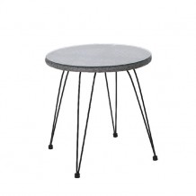 SALSA τραπέζι Φ52cm μέταλλο μαύρο Wicker γκρι c53546 SALSA τραπέζι Φ52cm μέταλλο μαύρο Wicker γκρι c53546