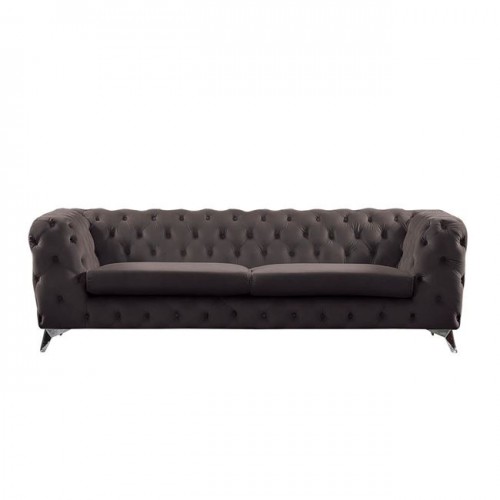 BARLOW καναπές 3θέσιος 225x89x72 cm με ύφασμα σκούρο καφέ Velure c53574