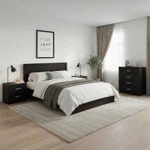Σετ Κρεβατοκάμαρας Athos Wenge με Κρεβάτι 140x200εκ Σετ 4τεμ c539238