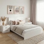 Σετ Κρεβατοκάμαρας Athos Λευκό με Κρεβάτι 140x200εκ Σετ 3τεμ c539246