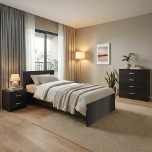 Σετ Κρεβατοκάμαρας Athos Wenge με Κρεβάτι 90x190εκ Σετ 3τεμ c539248