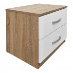 Σετ Κρεβατοκάμαρας Athos Sonoma Λευκό με Κρεβάτι 140x200εκ Σετ 4τεμ c539250