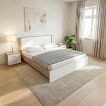 Σετ Κρεβατοκάμαρας Athos Sonoma Λευκό με Κρεβάτι 160x200εκ Σετ 3τεμ c539277