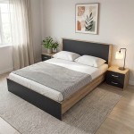 Σετ Κρεβατοκάμαρας Athos Sonoma Ανθρακί με Κρεβάτι 160x200εκ Σετ 3τεμ c539279
