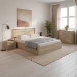 Σετ Κρεβατοκάμαρας Athos Sonoma με Κρεβάτι 160x200εκ Σετ 4τεμ c539280