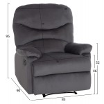 ΠΟΛΥΘΡΟΝΑ RELAX BRAYLEN HM3298 01 ΓΚΡΙ ΒΕΛΟΥΔΟ 85x90x95Υεκ c539282