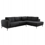 ΚΑΝΑΠΕΣ ΚΡΕΒΑΤΙ ΔΕΞΙΑ ΓΩΝΙΑ ZENORA HM3337 01R ΣΚΟΥΡΟ ΓΚΡΙ ΥΦΑΣΜΑ 304x212x80Υεκ c539285