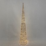 LUMINIS XMAS LED ΔΕΝΤΡΟ ΘΕΡΜΟ ΦΩΣ 35x35x180cm ΣΙΔΕΡΟ ΧΡΥΣΟ PET c539288