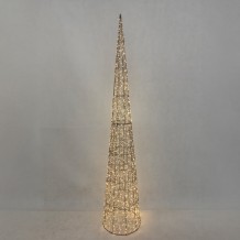 LUMINIS XMAS LED ΔΕΝΤΡΟ ΘΕΡΜΟ ΦΩΣ 35x35x180cm ΣΙΔΕΡΟ ΧΡΥΣΟ PET c539288
