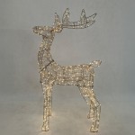 ELYOR XMAS ΤΑΡΑΝΔΟΣ ΜΕ LED 60x19x80cm ΣΙΔΕΡΟ ΧΡΥΣΟ PET c539289