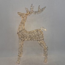 ELYOR XMAS ΤΑΡΑΝΔΟΣ ΜΕ LED 70x22x120cm ΣΙΔΕΡΟ ΧΡΥΣΟ PET c539290