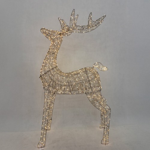 ELYOR XMAS ΤΑΡΑΝΔΟΣ ΜΕ LED 70x22x120cm ΣΙΔΕΡΟ ΧΡΥΣΟ PET c539290