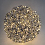 NOVA XMAS LED ΜΠΑΛΑ ΘΕΡΜΟ ΦΩΣ 30x30x30cm ΣΙΔΕΡΟ ΑΣΗΜΙ PET c539291