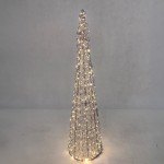 SILVEN XMAS LED ΔΕΝΤΡΟ ΘΕΡΜΟ ΦΩΣ 16x16x60cm ΣΙΔΕΡΟ ΑΣΗΜΙ PET c539294