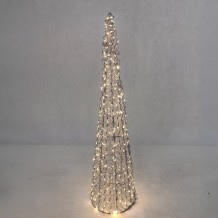 SILVEN XMAS LED ΔΕΝΤΡΟ ΘΕΡΜΟ ΦΩΣ 16x16x60cm ΣΙΔΕΡΟ ΑΣΗΜΙ PET c539294