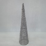 SILVEN XMAS LED ΔΕΝΤΡΟ ΘΕΡΜΟ ΦΩΣ 16x16x60cm ΣΙΔΕΡΟ ΑΣΗΜΙ PET c539294