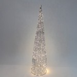 SILVEN XMAS LED ΔΕΝΤΡΟ ΘΕΡΜΟ ΦΩΣ 25x25x100cm ΣΙΔΕΡΟ ΑΣΗΜΙ PET c539295