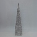 SILVEN XMAS LED ΔΕΝΤΡΟ ΘΕΡΜΟ ΦΩΣ 25x25x100cm ΣΙΔΕΡΟ ΑΣΗΜΙ PET c539295