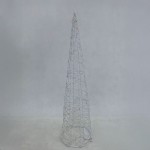 GLIM XMAS ΔΕΝΤΡΟ ΜΕ LED 16x16x60cm ΣΙΔΕΡΟ ΛΕΥΚΟ PET c539297
