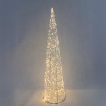 GLIM XMAS ΔΕΝΤΡΟ ΜΕ LED 20x20x80cm ΣΙΔΕΡΟ ΛΕΥΚΟ PET c539298
