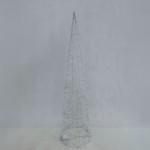 GLIM XMAS ΔΕΝΤΡΟ ΜΕ LED 20x20x80cm ΣΙΔΕΡΟ ΛΕΥΚΟ PET c539298