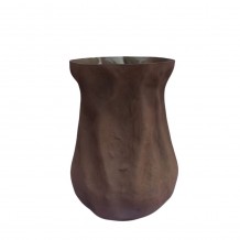 MIST ΒΑΖΟ 27x24x38cm ΓΥΑΛΙ ΚΑΦΕ c539307