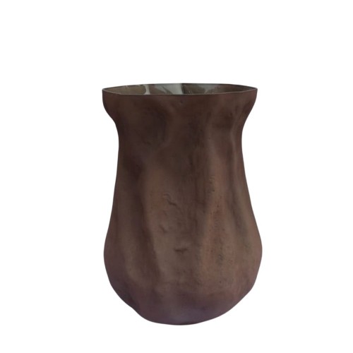 MIST ΒΑΖΟ 27x24x38cm ΓΥΑΛΙ ΚΑΦΕ c539307