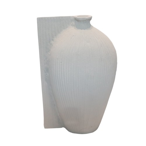 VOLINA ΒΑΖΟ 21x10x32cm ΑΛΟΥΜΙΝΙΟ ΛΕΥΚΟ TEXTURED c539355