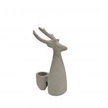 SIVOR ΧΡΙΣΤΟΥΓΕΝΝΙΑΤΙΚΟ ΔΙΑΚΟΣΜΗΤΙΚΟ ΚΗΡΟΠΗΓΙΟ 8x7x16cm ΑΛΟΥΜΙΝΙΟ ΛΕΥΚΟ TEXTURED c539391