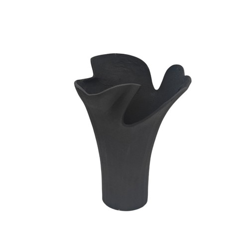 FLOWRA ΒΑΖΟ 30x29x41cm ΑΛΟΥΜΙΝΙΟ ΜΑΥΡΟ c539399